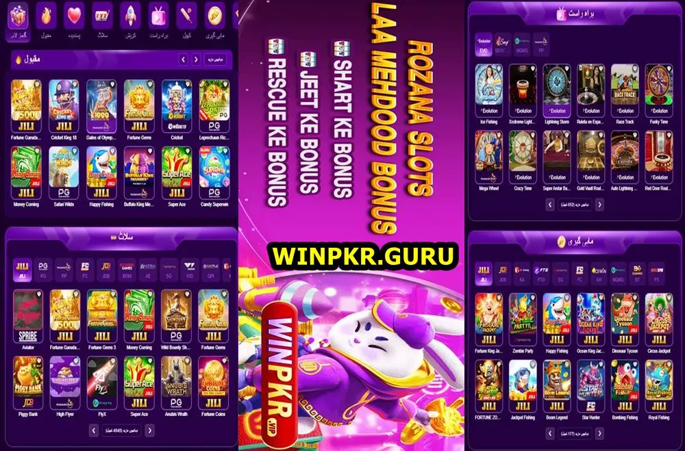 Winpkr game screens — poker table, slot reels and roulette wheel